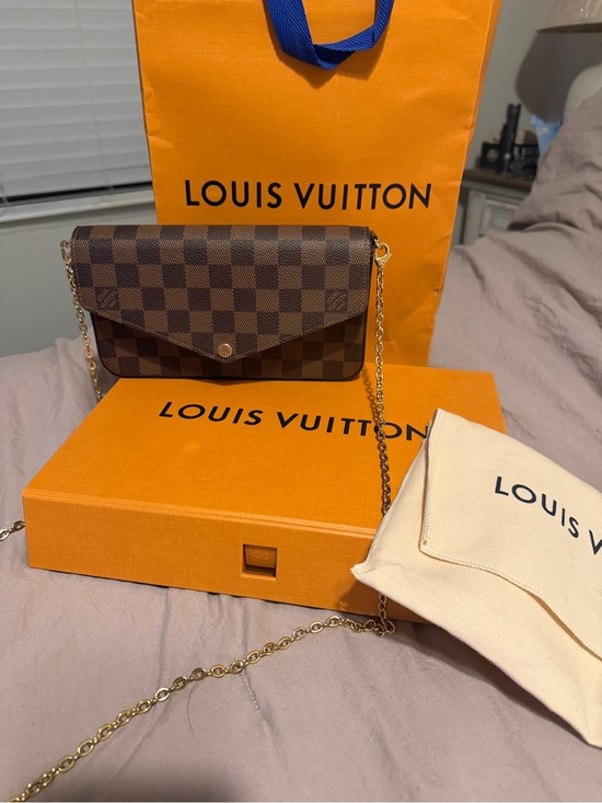 Louis Vuitton Handbags - Louis Vuitton Brown Damier Ebene Chain Mini Crossbody
